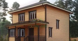 Двухэтажный дом из бруса в Выборге от Строй-Мск - строительство от 136435 руб.