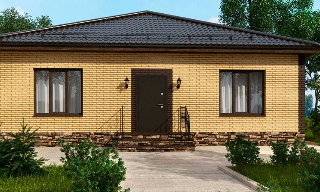 Проекты одноэтажных домов из кирпича | Строй-Мск - Выборг от 3674 рублей